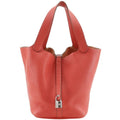 Hermes Picotin Lock 22 M Taurillon Clemence Red Handbag