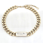 Christian Dior Couture Plate Choker Necklace 48 cm Long Light — view 9