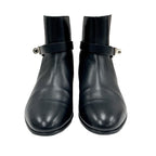Hermes Neo Boots Short Shoes Leather Black Silver Kelly Hardware — view 2