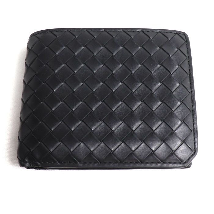 Bottega Veneta Intrecciato Piccolo Bifold Wallet Black