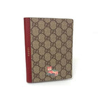 Gucci Pattern GG Supreme Leather Cat Notebook Notepad Stationery Brown