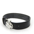 Louis Vuitton Bracelet Vu Good Luck Leather Black Silver Hardware