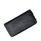 Prada Zip Around Wallet Organizer Black Nero Saffiano Leather