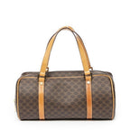 Celine Small Bow Sling Bag Brown Macadam Canvas — view 2