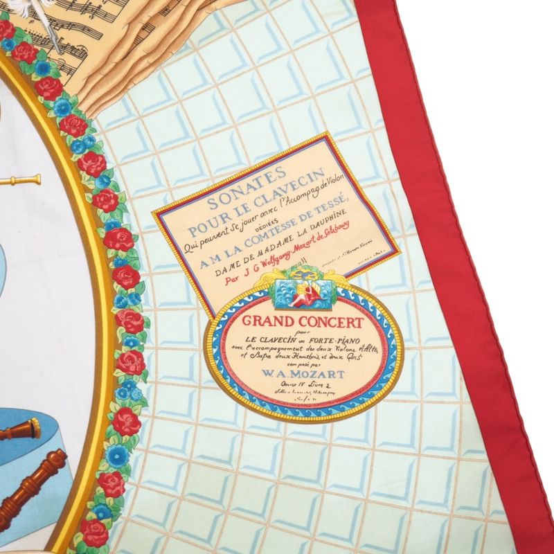 Hermes Wolfgang Amadeus Mozart Hymn To Carre 90 Scarf Silk Twill Square — view 4