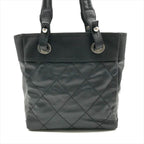 Chanel CC Logo Paris Biarritz PM Hand Bag Black Jacket — view 2