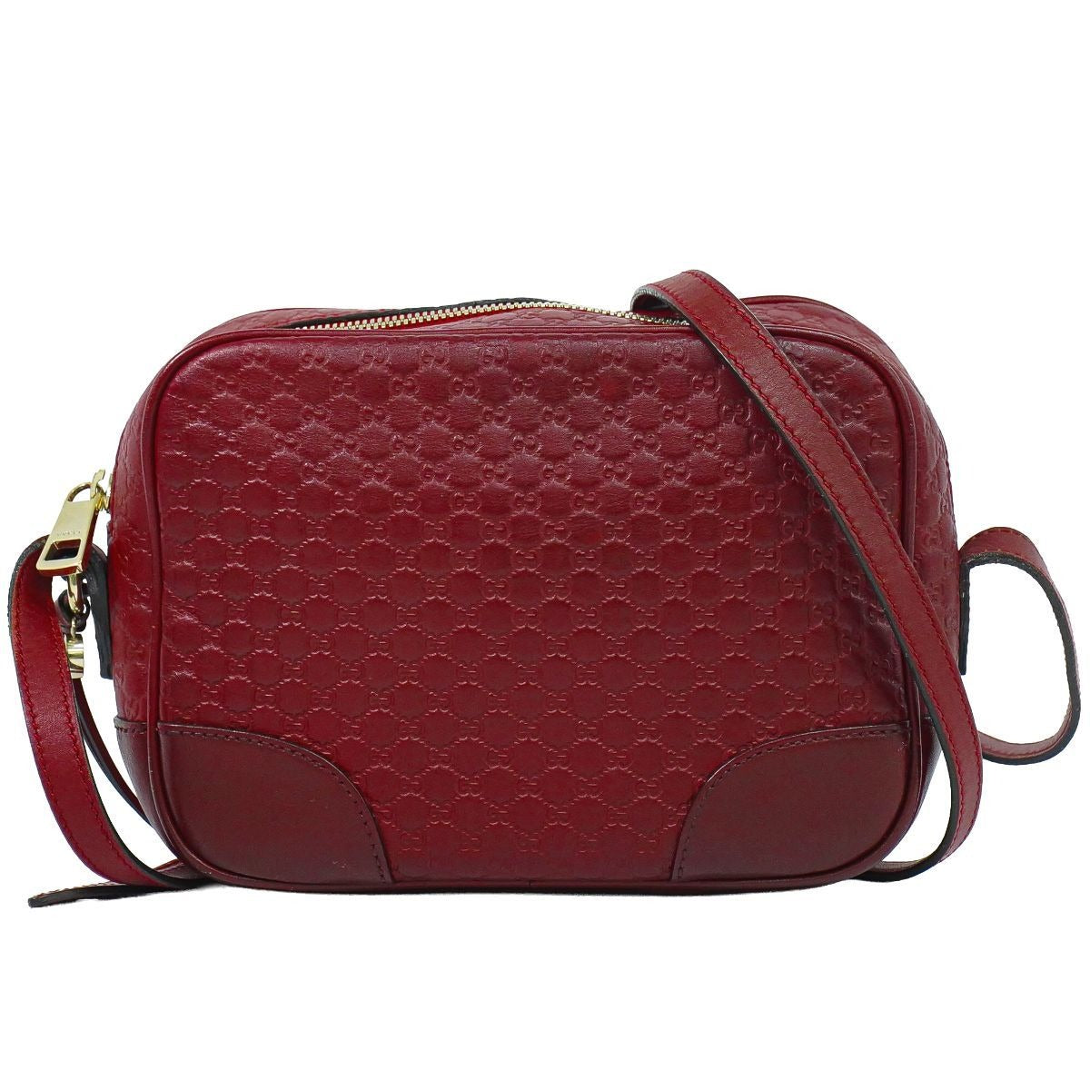 Gucci Micro Guccissima Leather Shoulder Bag Pochette Red