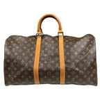Louis Vuitton Keepall Monogram Shoulder Bag Canvas Brown — view 3