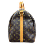 Louis Vuitton Keepall Monogram Shoulder Bag Canvas Brown — view 4