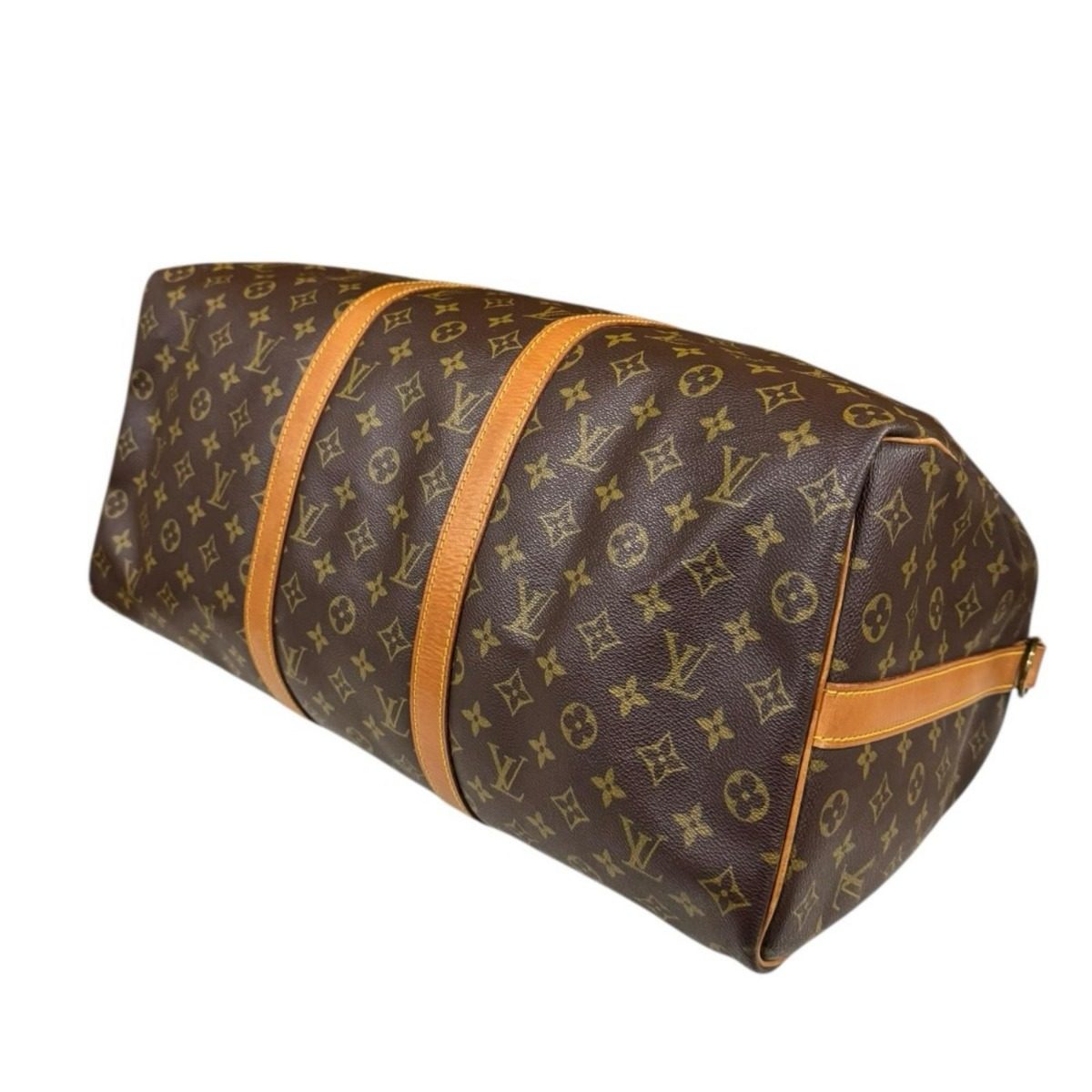 Louis Vuitton Keepall Monogram Shoulder Bag Canvas Brown — view 6