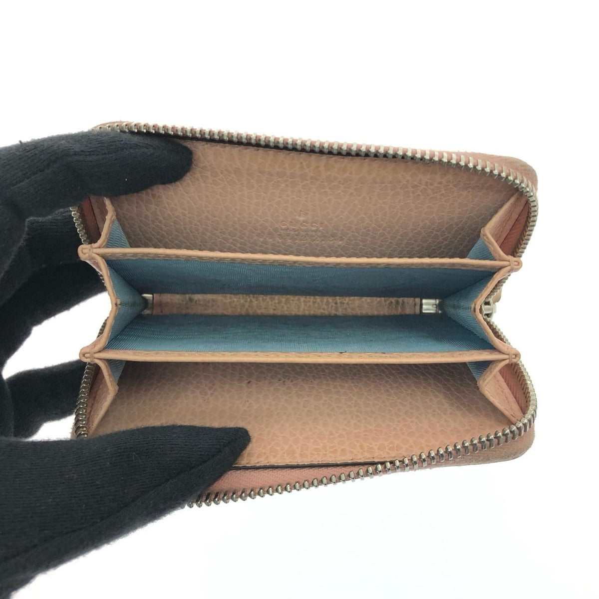 Gucci Coin Purse Wound Zipper Compact Wallet Double Logo