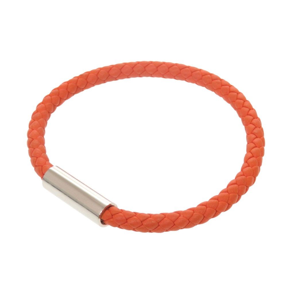Hermes Goliath Leather Orange Bracelet
