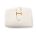 Hermes Bearn Combine Nata Gold Hardware H Logo Compact Wallet Chevre