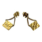 Chanel with Rice Vintage CC Logo Quilted Bag Motif Earrings — view 5