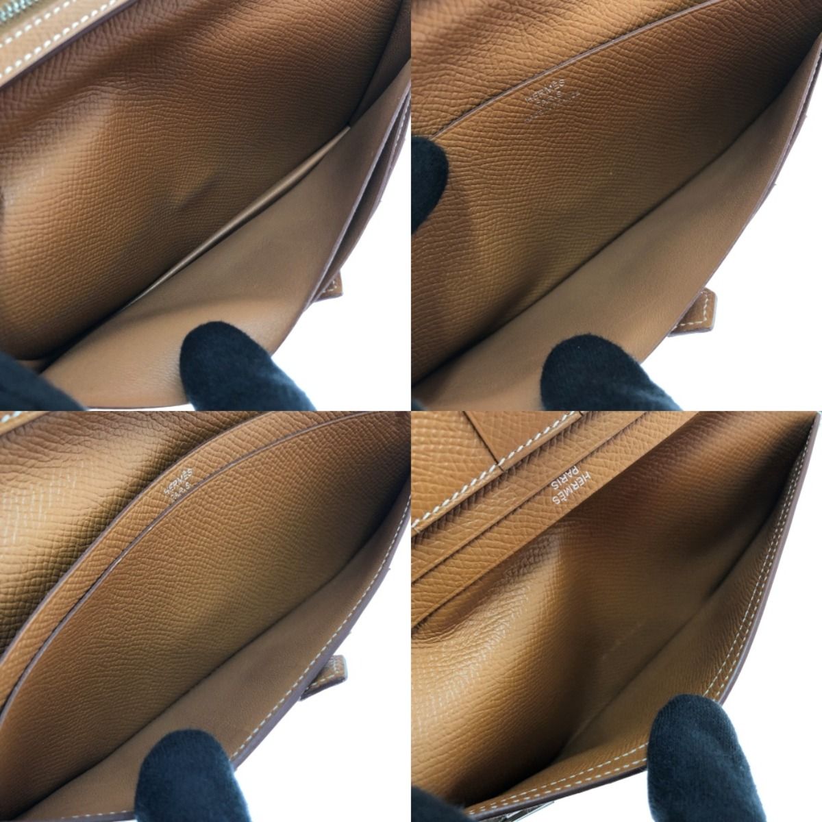 Hermes Long Wallet Bearn Souffle Brown — view 8