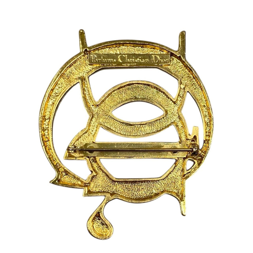 Dior Logo Brooch Gold — view 3