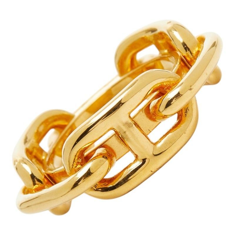 Hermes Lucade Chaine D'ancre Scarf Ring Gold Plated