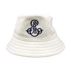 Hermes Hat Bucket Harper Emile Size 58 Cotton White Navy