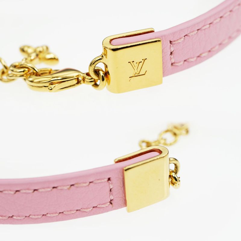 Louis Vuitton Bracelet Nanogram Enamel M8803 Z Pink Gdhardware Accessorie — view 8