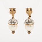 Gucci Taiga Head Earrings in GP and Faux Pearl — view 4