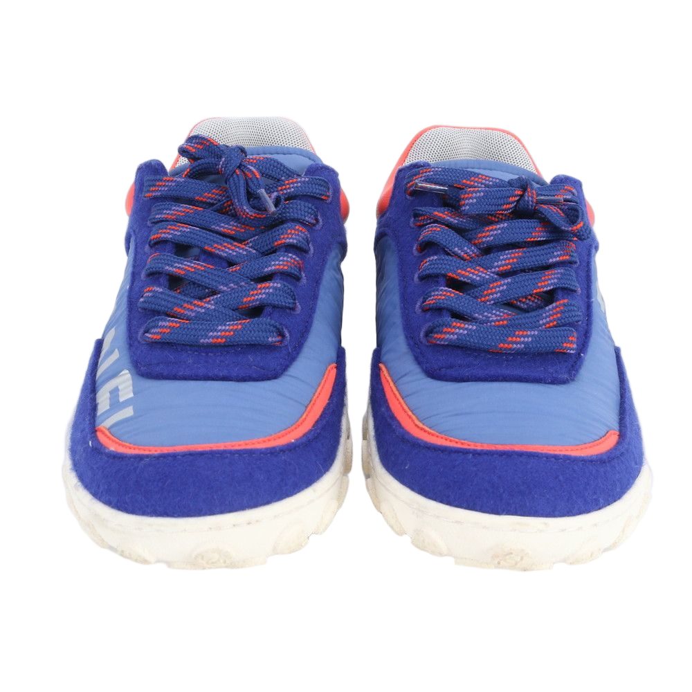 Chanel 36 Blue Leather Nylon Low Cut Sneakers — view 2