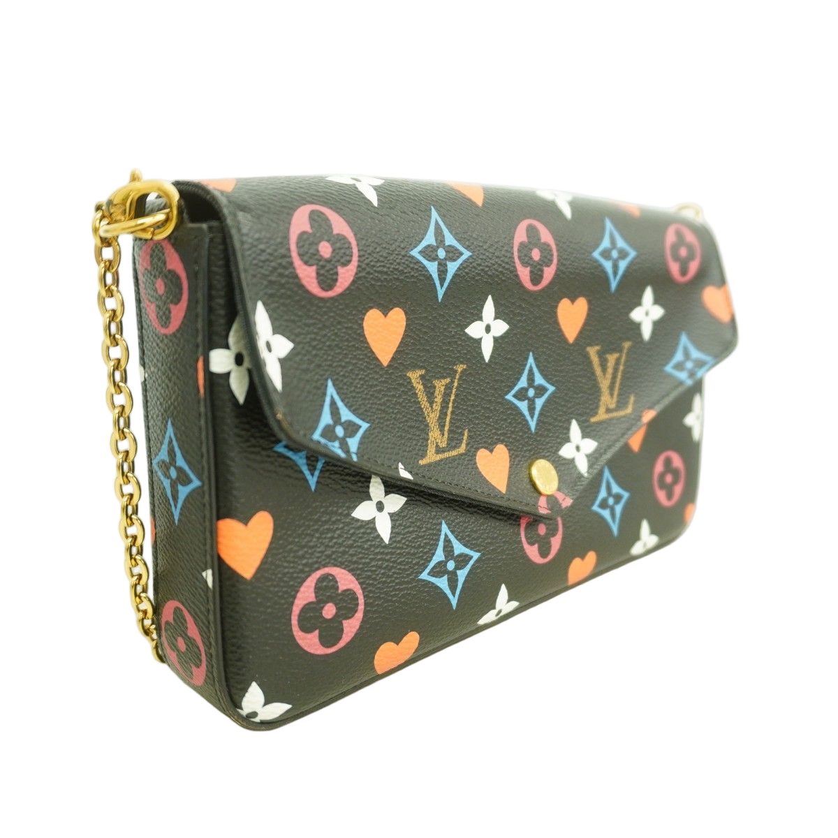 Louis Vuitton Shoulder Wallet Game on Pochette Felicie Black Multicolor — view 2