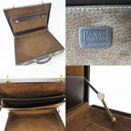 Loewe Business Bag Leather Brown Beige Gold Hardware Attache Case Hard — view 8