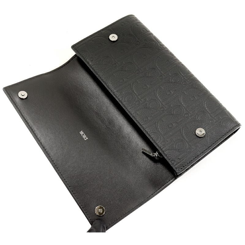 Christian Dior Zipper Long Wallet With Change Pocket Gravity Leather — view 2
