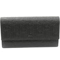 Christian Dior Zipper Long Wallet With Change Pocket Gravity Leather