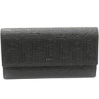 Christian Dior Zipper Long Wallet With Change Pocket Gravity Leather