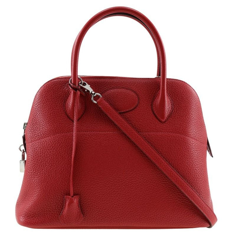 Hermes Bolide 31 Taurillon Clemence Rouge Vif Q Handbag