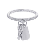Hermes Ring Kelly Clochette PM Diamond Total 18k White Goldwhite Gold 49