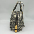 Prada Boston Bag Gray Lace Pattern — view 3