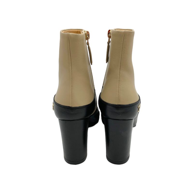 Chanel Coco Mark Short Boots Size 34 Bicolor 0180 — view 4