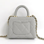 Chanel Quilted Top Handle Flap Bag Caviar Leather Coco 11 cm — view 4
