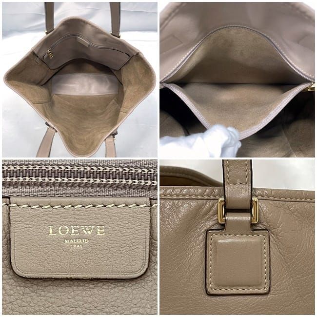 Loewe Tote Bag Beige Anagram Leather — view 5