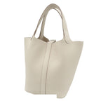 Hermes Picotin Lock PM Cream Silver Taurillon Clemence Handbag — view 2