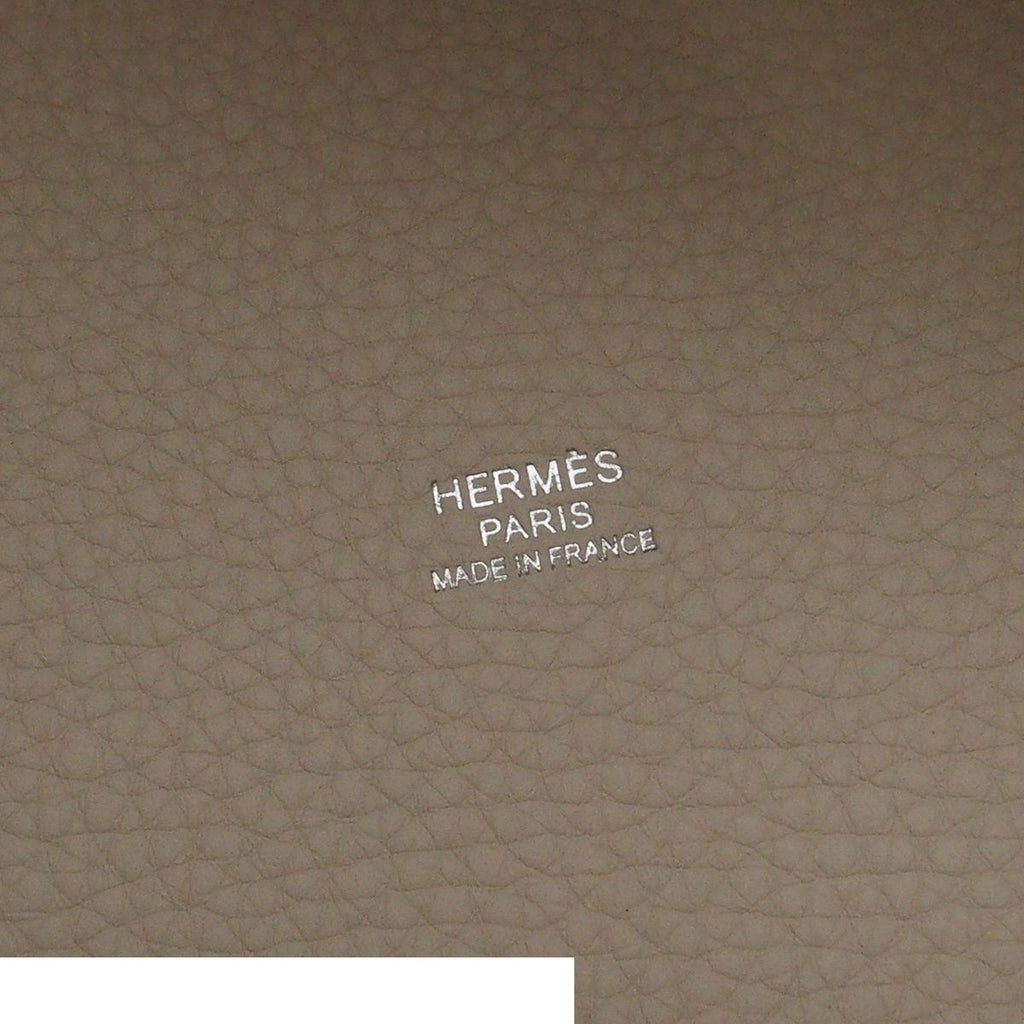 Hermes Picotin Lock PM Cream Silver Taurillon Clemence Handbag — view 6