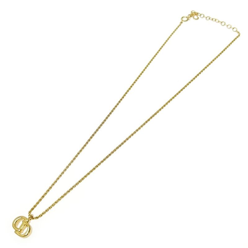 Christian Dior GP CD Logo Necklace Gold — view 4
