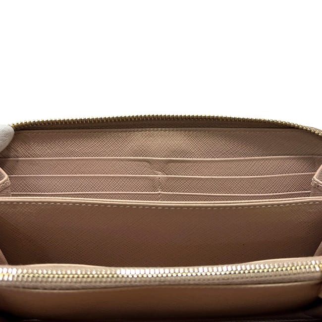 Prada Round Zipper Long Wallet Pink Beige Cammeo 1 Ml506 — view 6