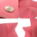 Hermes le Van Cattle Chevre Pink Engraved 0449 Coin Case — view 9
