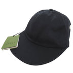 Gucci Logo Baseball Cap Hat Cotton Black 0522