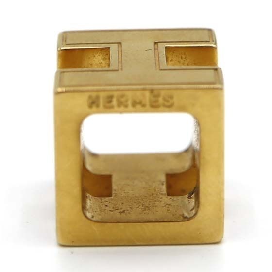 Hermes Top H Cube Pink Necklace Gold Color Accessories M176 — view 2