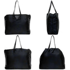 Prada Tote Bag Black Nero Nylon Leather 255 — view 2