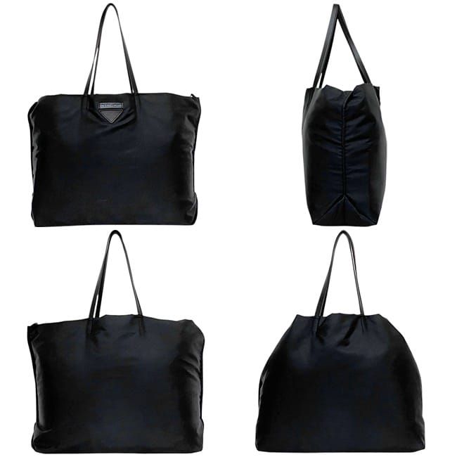 Prada Tote Bag Black Nero Nylon Leather 255 — view 2