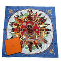 Hermes Carre 90 Silk Scarf Perles DU Kenya Pearls Of Blue Box