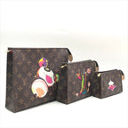 Louis Vuitton Takashi Murakami Collaboration Monogram Trio Poche Toilette Pouch — view 3