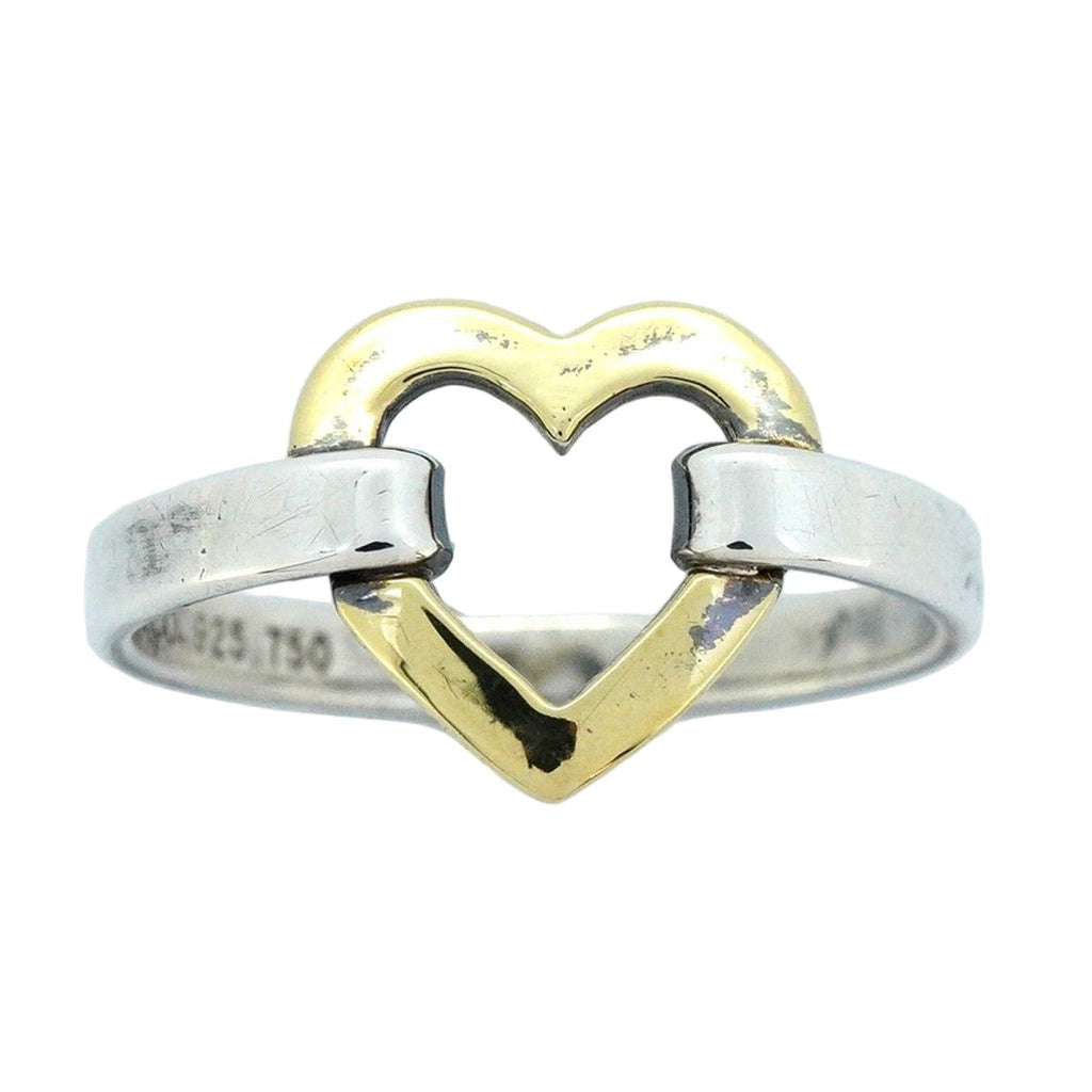 Tiffany & Co Ring Heart 18k Yellow Gold 925 Sterling Silver — view 2