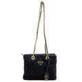 Prada Logo Chain Shoulder Bag Nylon