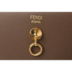 Fendi Wallet Zipper Foldable BY THE WAY Calf Leather Brown Black — view 4
